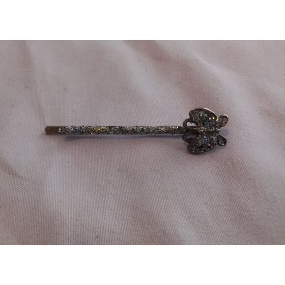 Vintage Butterfly Rhinestone Hair Clip Bobby Pin - Picture 1 of 2